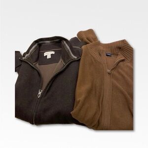 Banana Republic Men's Dual-Tone Zip-Up Sweaters